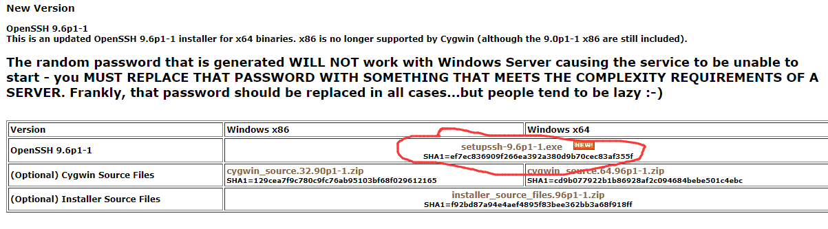 下载OPENSSH